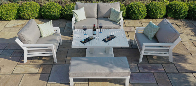 Maze New York 2 Seat Sofa Set With Rising Table