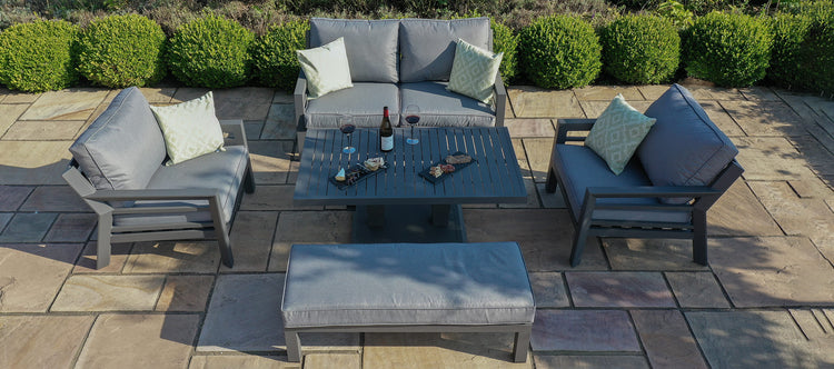 Maze New York 2 Seat Sofa Set With Rising Table
