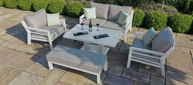 Maze New York 2 Seat Sofa Set With Rising Table