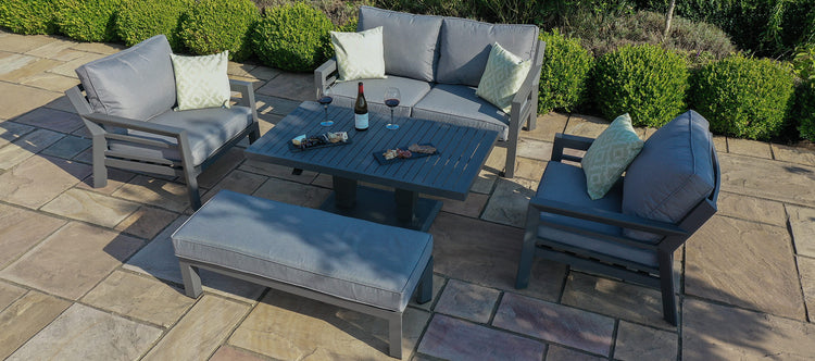 Maze New York 2 Seat Sofa Set With Rising Table