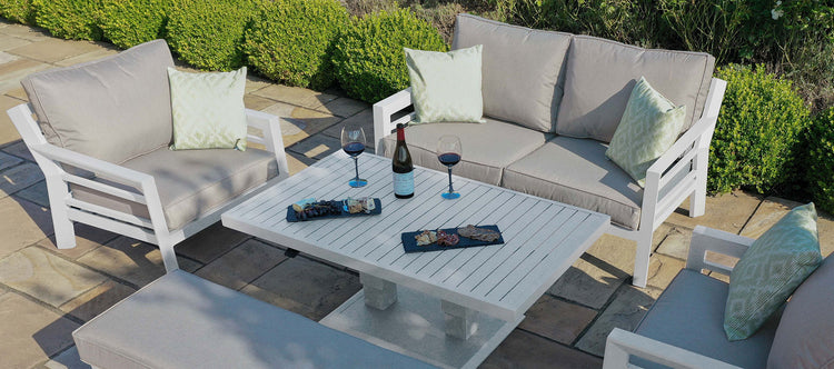 Maze New York 2 Seat Sofa Set With Rising Table