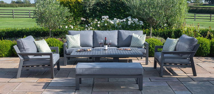 Maze New York 3 Seat Sofa Set With Rising Table