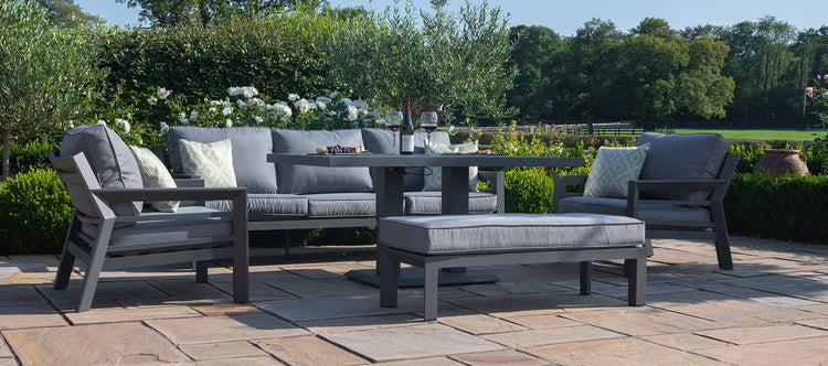 Maze New York 3 Seat Sofa Set With Rising Table