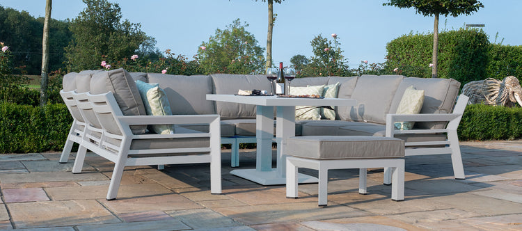 Maze New York U-shaped Sofa Set With Rising Table