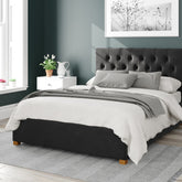 Better Portsmouth Velvet Black Ottoman Bed-Better Bed Company 