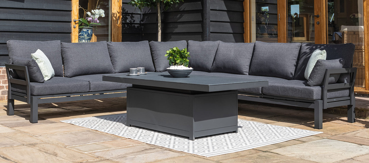 Maze Rattan Oslo Large Corner Group With Rising Table-Better Bed Company 
