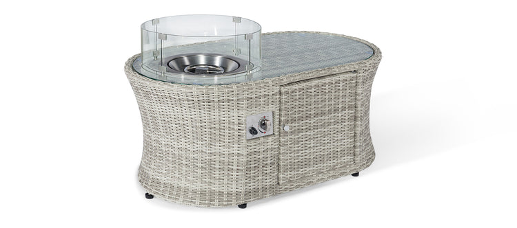 Maze Oxford 2 Seat Sofa Set With Fire Pit Coffee Table