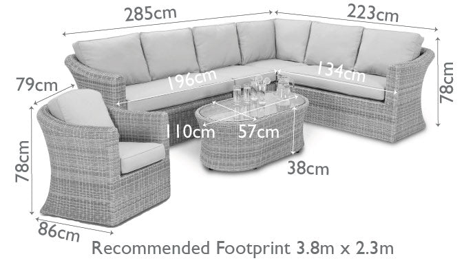Maze Oxford Large Corner Group with Chair