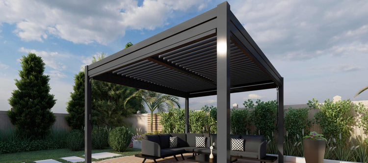 Maze Como 4m x 4m Pergola With 4 Drop Sides And LED Lighting