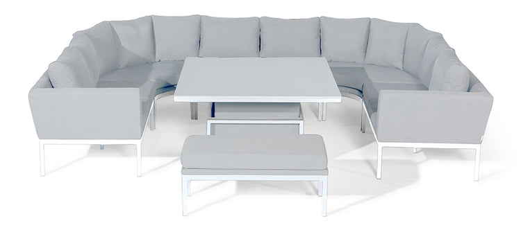 Maze Rattan Pulse U Shape Corner Dining Set with Rising Table Lead Chine-Better Bed Company 