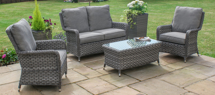Maze Victoria High Back 2 Seat Rattan Sofa Set