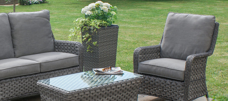 Maze Victoria High Back 2 Seat Rattan Sofa Set