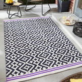 Origins Aztec Grey/Purple Rug-Better Bed Company