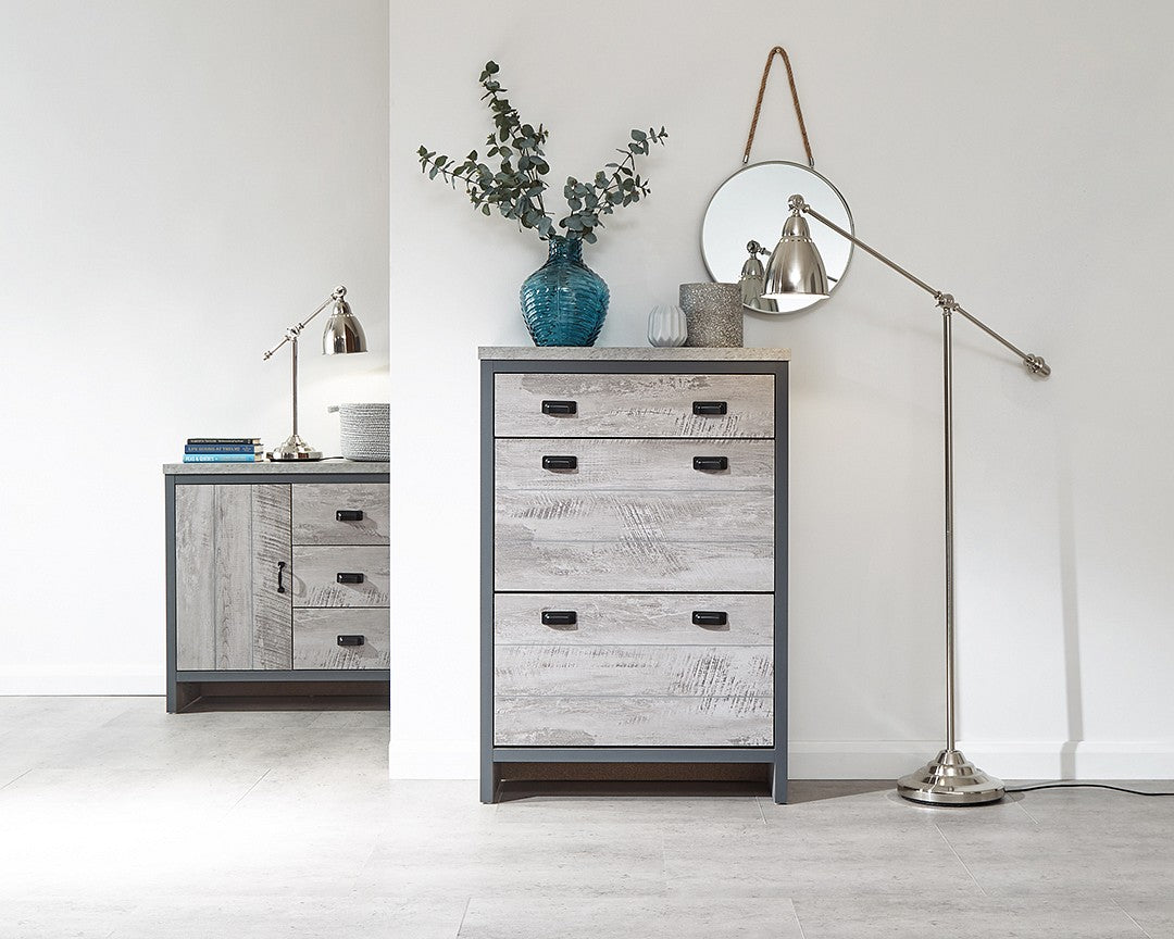GFW Boston 2 Tier 1 Drawer Shoe Cabinet