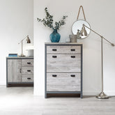 GFW Boston 2 Tier 1 Drawer Shoe Cabinet