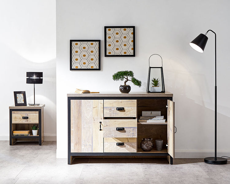 GFW Boston 2 Door 3 Drawer Sideboard
