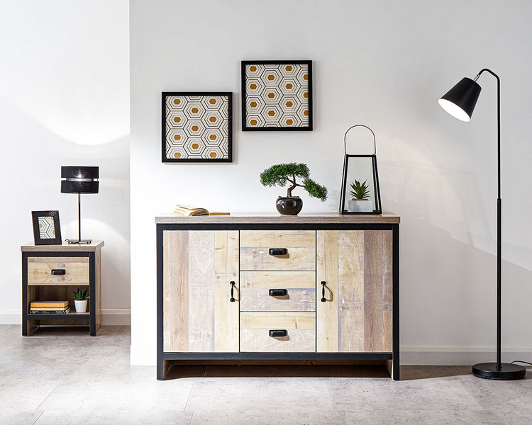 GFW Boston 2 Door 3 Drawer Sideboard