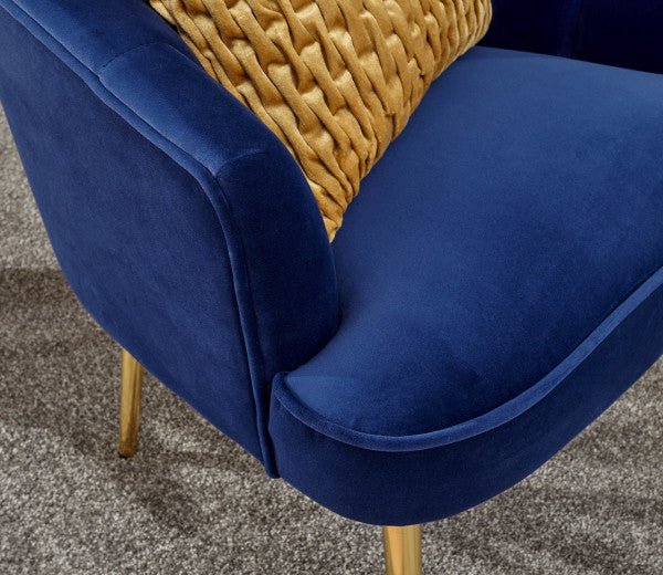 GFW Pettine Chair Blue Birds Eye Of Seat-Better Bed Company