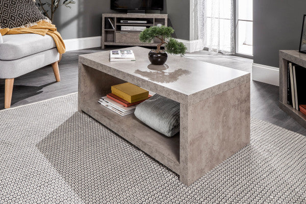 GFW Bloc Coffee Table with Shelf From The Side-Better Bed Company