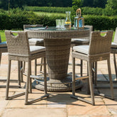 Maze Rattan Oxford 6 Seat Round Bar Set With Ice Bucket