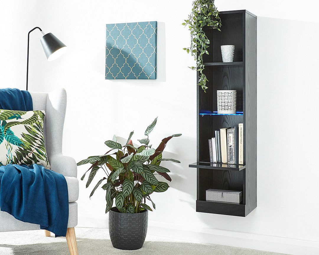 GFW Galicia Wall Mounted Tall Shelving Unit
