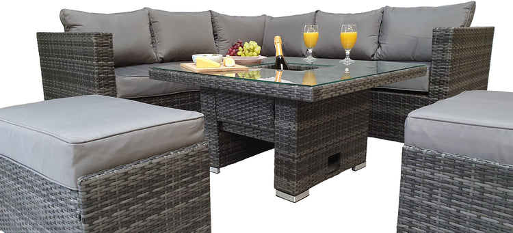 Signature Weave Georgia Corner Dining Set With Lift Table