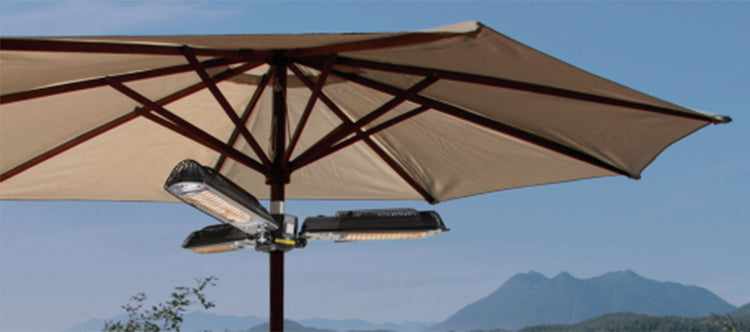 Maze 2000W Vulcan Parasol Tri Electric Patio Heater