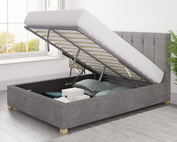 Better Cheshire Dusk Grey Ottoman Bed