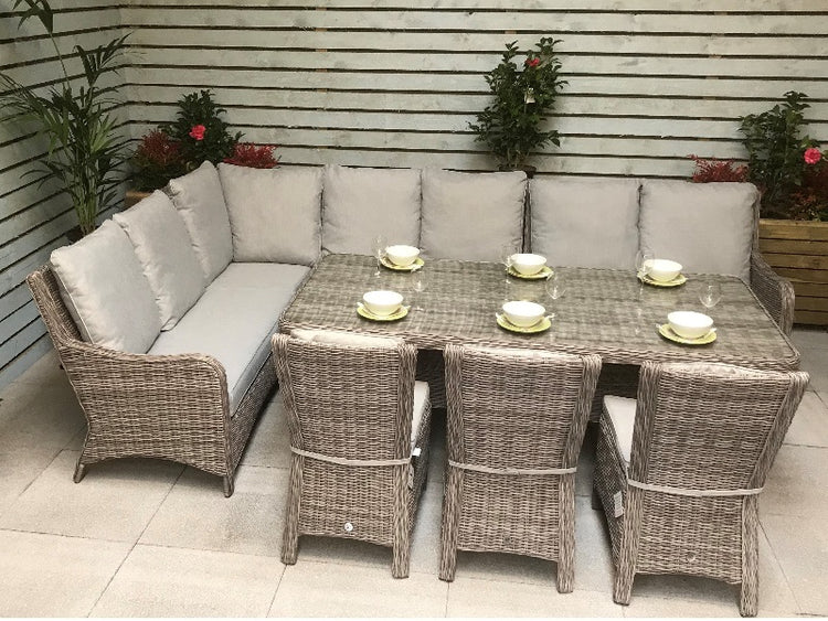 Signature Weave Alexandra Large Corner Dining Set From Back-Better Bed Company