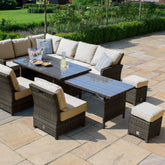 Maze Rattan Extending Kingston Corner Dining Set