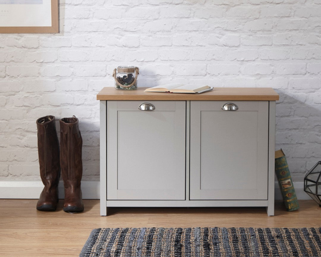 GFW Lancaster Shoe Storage Grey-Better Bed Company