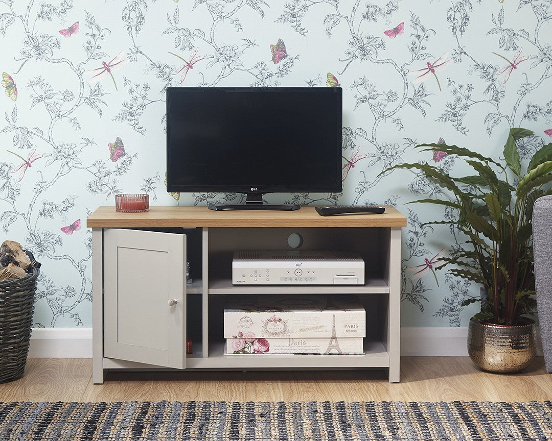 GFW Lancaster Small TV Unit Grey-Better Bed Company