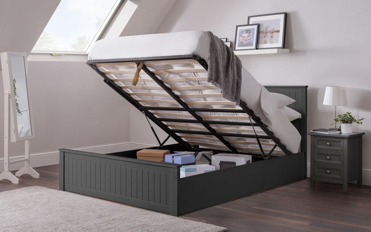 Julian Bowen Maine Ottoman Bed Anthracite Open-Better Bed Company