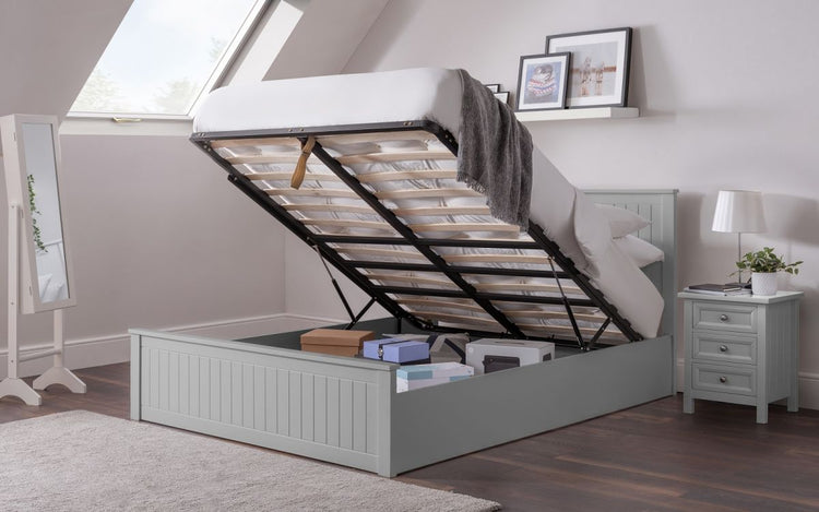Julian Bowen Maine Ottoman Bed Grey Open-Better Bed Company