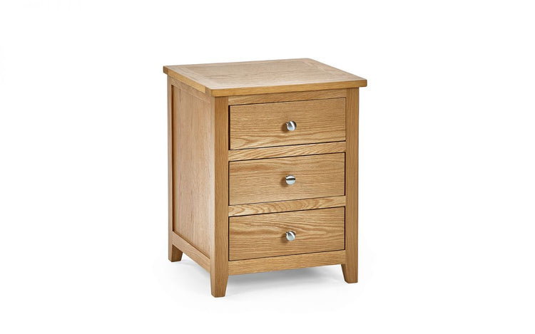Julian Bowen Mallory 3 Drawer Bedside From Side-Better Bed Company