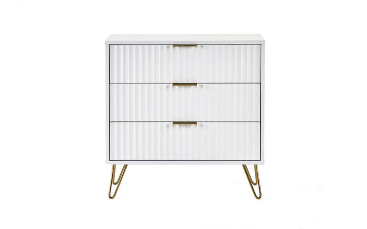 Julian Bowen Murano 3 Drawer Chest - Matte White