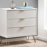 Julian Bowen Murano 3 Drawer Chest - Matte White-Better Bed Company 