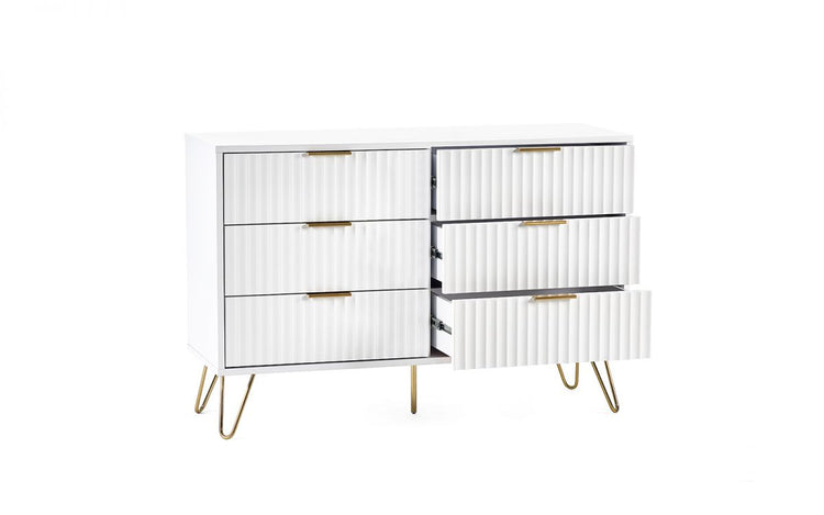 Julian Bowen Murano 6 Drawer Chest - Matte White