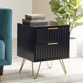 Julian Bowen Murano Lamp Table - Matte Black-Better Bed Company 