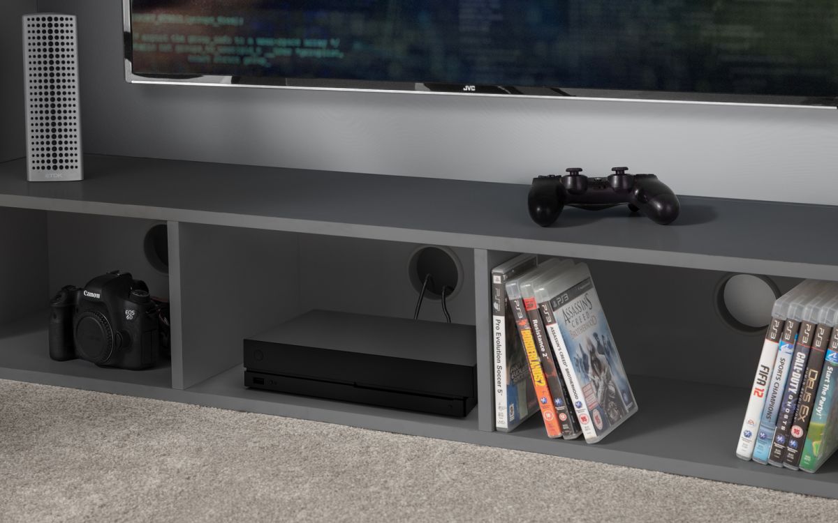 Julian Bowen Nebula Gaming Bed with Desk Anthracite