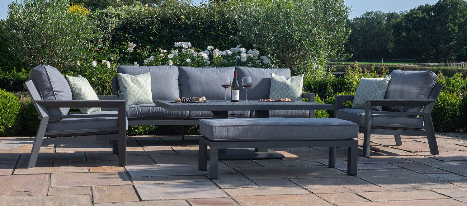 Maze Rattan New York 3 Seat Sofa Set With Rising Table