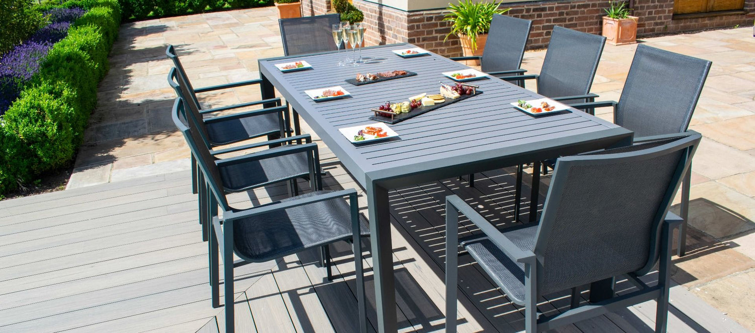 Maze Rattan New York 8 Seat Rectangular Dining Set