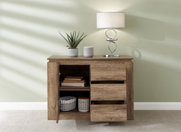 GFW Canyon oak Multi Unit Doors And Drawers Open-Better Bed Company 