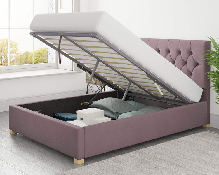 Better Finchen Blush Plush Ottoman Bed