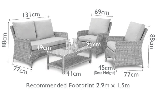 Maze Winchester Heritage Square Sofa Set