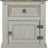 Core Products Grey Corona 1 Door, 1 Drawer Bedside Cabinet