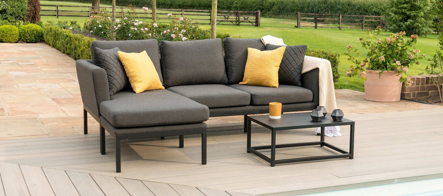 Maze Rattan Pulse Sofa Set Charcoal-Better Bed Company