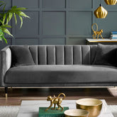 Julian Bowen Salma Scalloped Back 3 Seater-Better Bed Company
