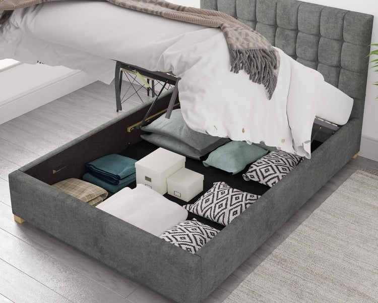 Better Cheshire Granit Black Ottoman Bed