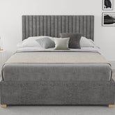 Better Glossop Velour Charcoal Ottoman Bed-Better Bed Company